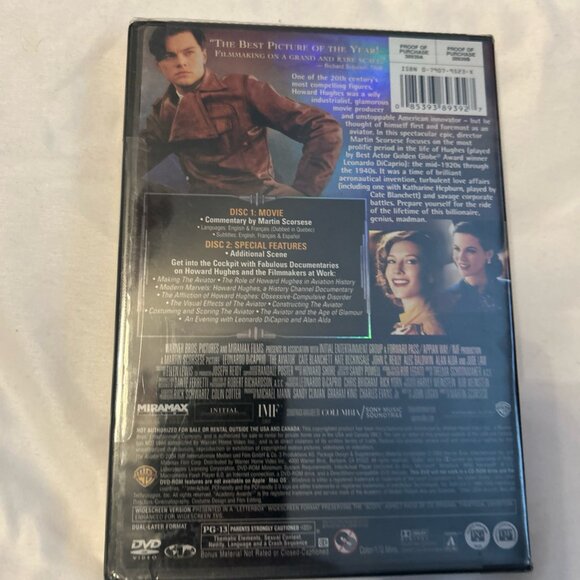 The Aviator (DVD, 2005, 2-Disc Set, Widescreen) Leonardo DiCaprio Sealed - Picture 5 of 7